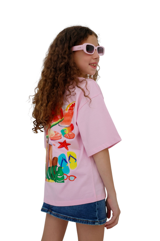 Pink "Mademoiselle Summer" T-Shirt