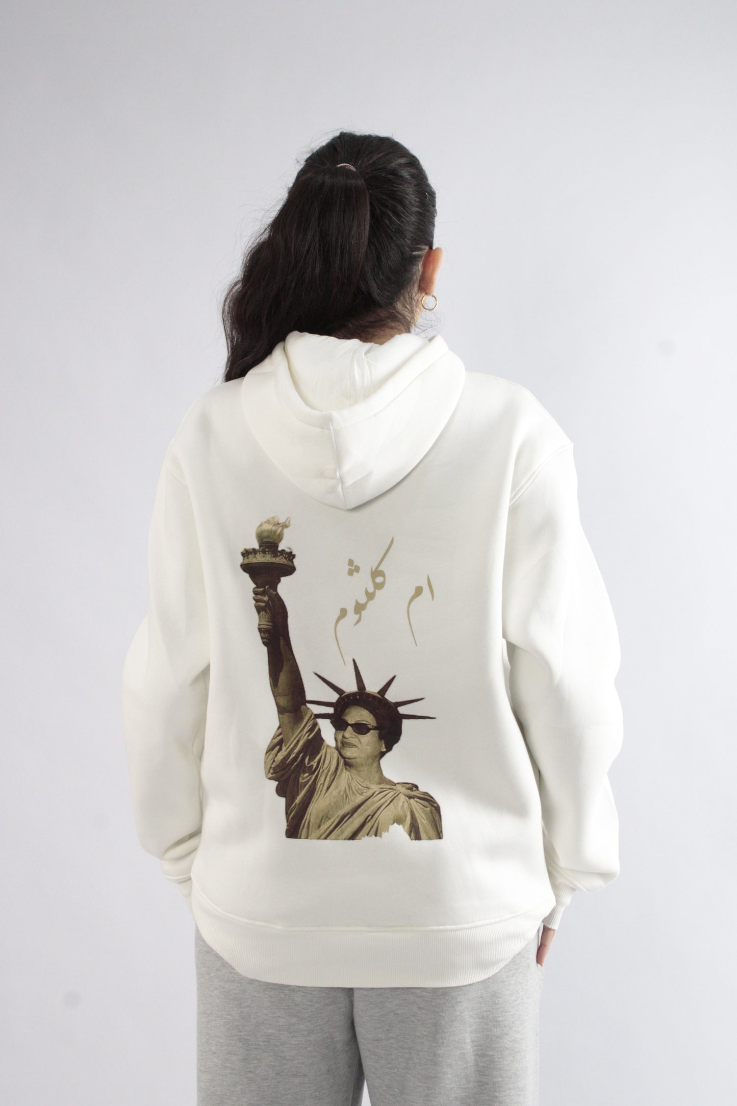 White "Statue of Kalthum" Hoodie