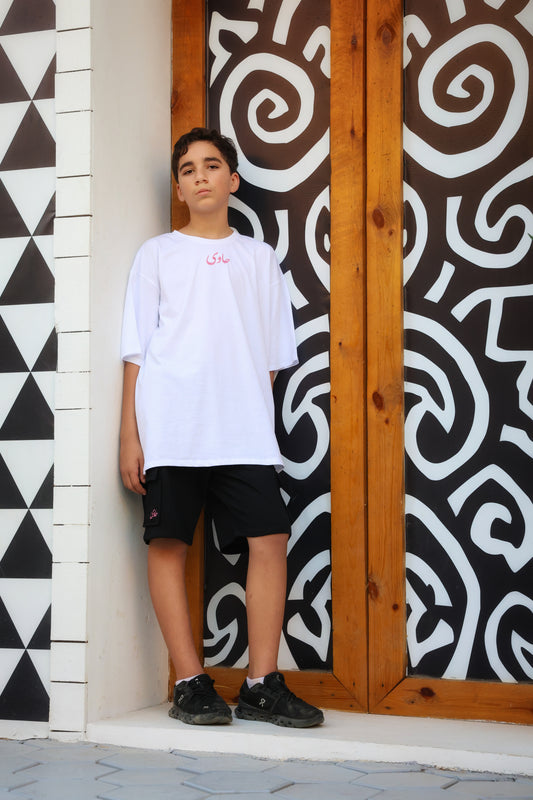 White "The Basic" Embroidered Logo T-Shirt