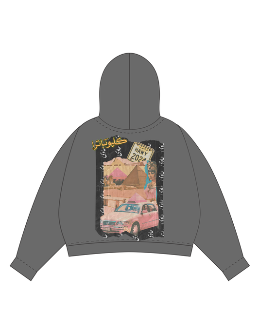 White "Cleopatra's Pink Ride" Hoodie