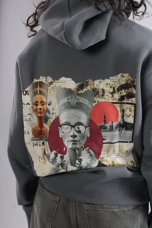 Grey "Queen's Smoke" Hoodie